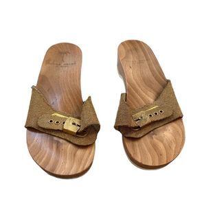 Tomas Maier by Scholl wooden excercise sandal fits like 8